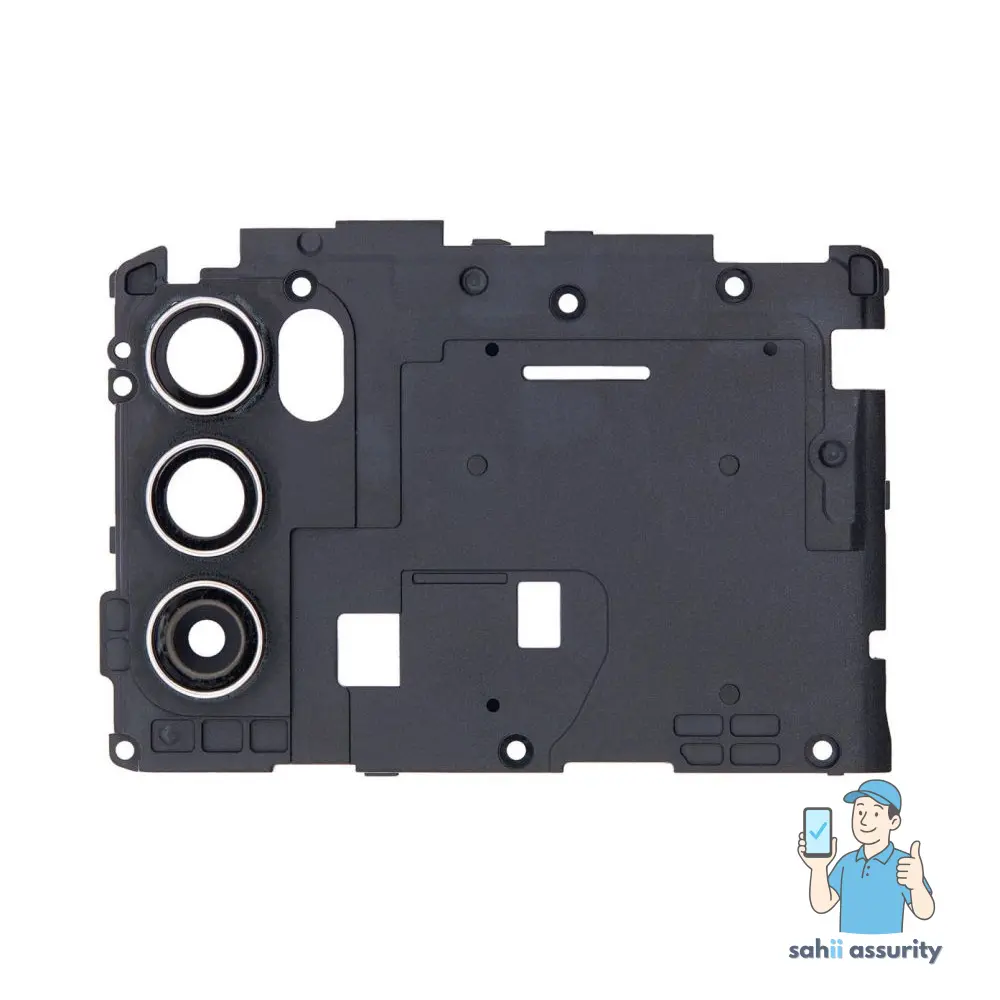 Camera Lens Glass with Frame for Motorola Moto G60 Black thumbnail